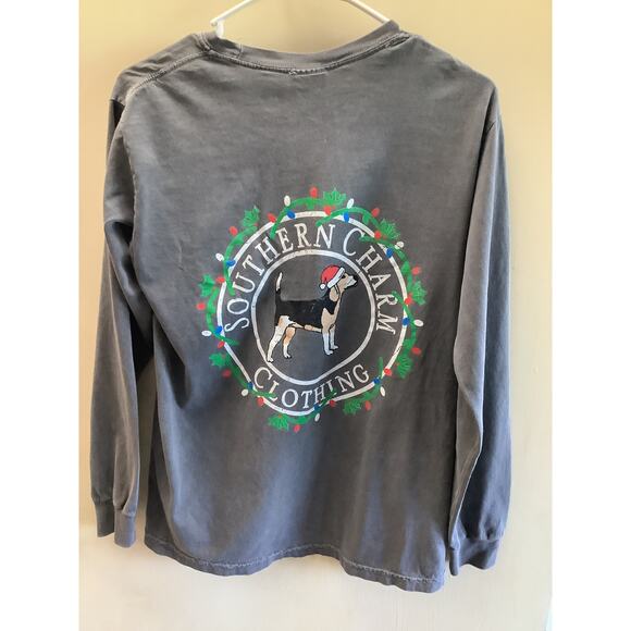 Southern Charm Christmas Comfort Colors Long Sleeve T Small - Picture 2 of 3